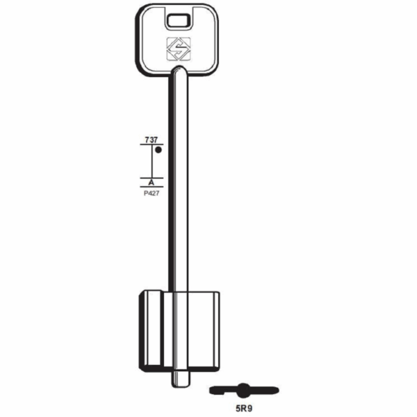 Chiave Grezza Doppia Mappa Lunga Cr 5r9 | Silca