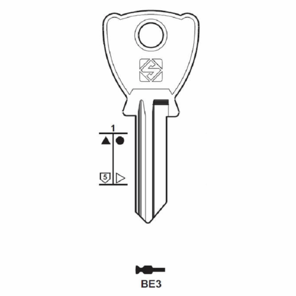Chiave Grezza Serrature-Cilindro Beta Be3 | Silca