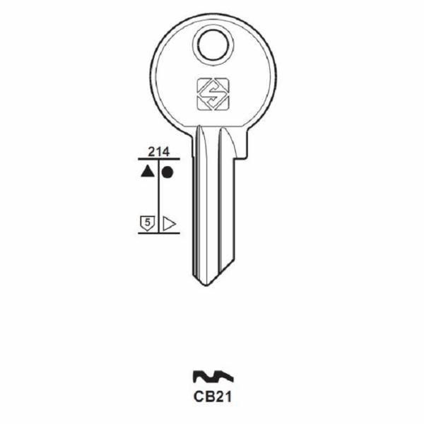 Chiave Grezza Serrature-Cilindro Corbin Cb21 | Silca