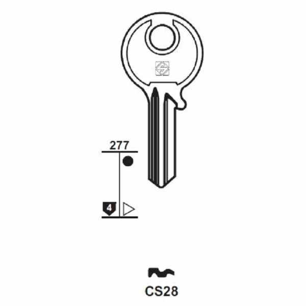 Chiave Grezza Serrature-Cilindro Cisa Cs28 | Silca