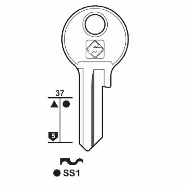 Chiave Grezza Serrature-Cilindro Sis Ss10 | Silca