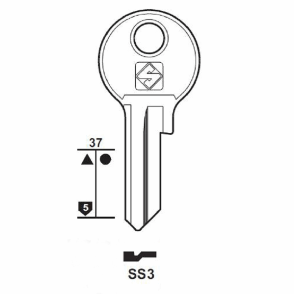 Chiave Grezza Serrature-Cilindro Sis Ss3 | Silca