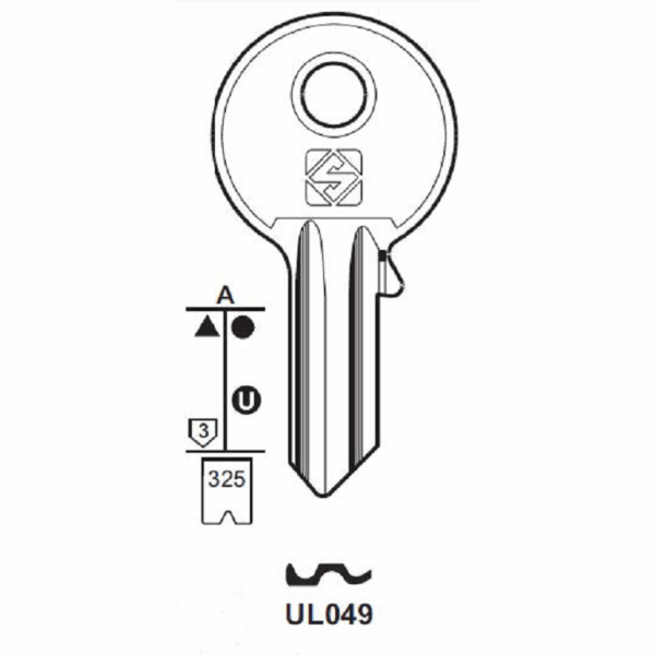 Chiave Grezza Serrature-Cilindro Universal Ul049 | Silca