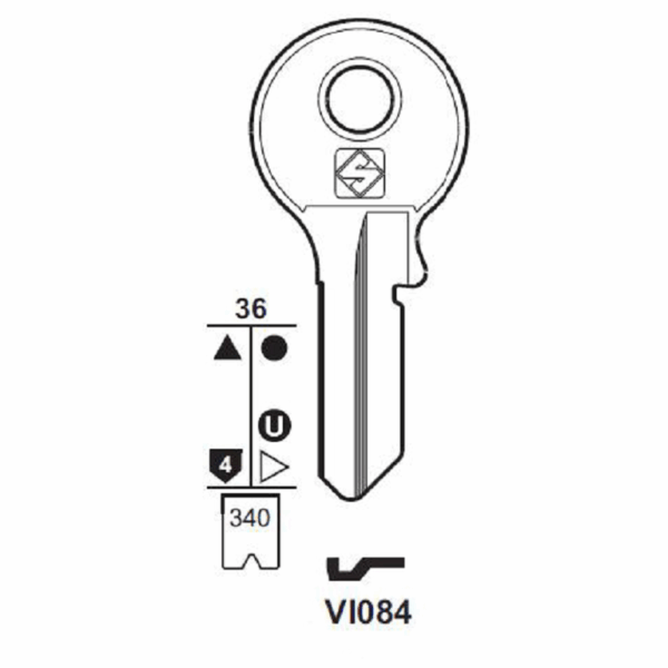 Chiave Grezza Serrature-Cilindro Viro Vi084 | Silca