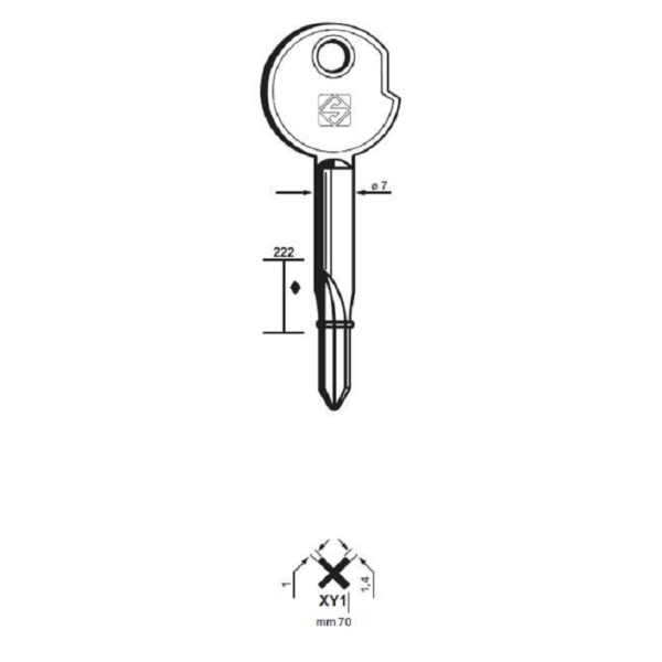 Chiave Grezza Spillo Yale Xy1 | Silca