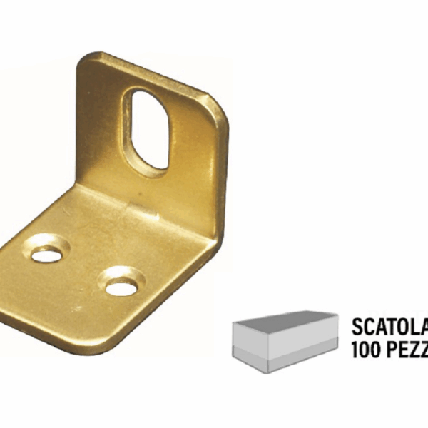 Squadretta con Asola Larghezza 20 mm.30x25 pz.100 Ottonato  Sipa