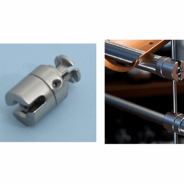 Morsetto per Tubo Arredamento d.18x1 NKS - Nichel Satinato | Tahuma