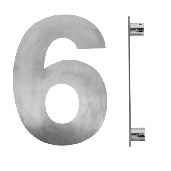 Numero Civico con Pioli Acciaio Inox Satinato mm.160 vari numeri | Tahuma