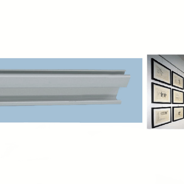 Binario Alluminio per Quadri mm.8,3x22,5h lunghezza cm.250 varie finiture | Tahuma
