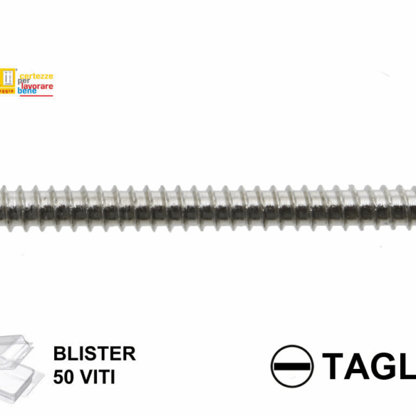 VITE AUTOFILETTANTE TC NICHELATA A TAGLIO IN BLISTER DA PEZZI 50  mm.2,9 VARIE LUNGHEZZE   KNIPPING