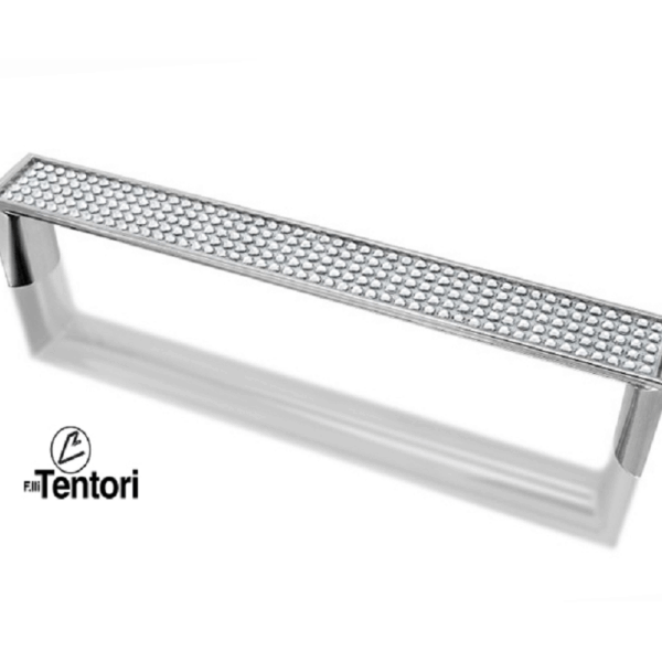 MANIGLIETTA MOBILE INTERASSE 160 DA 168x20x30 mm. CON PIETRE SWAROVSKI prodotta da TENTORI