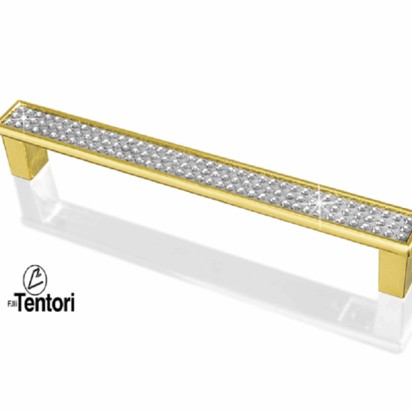 MANIGLIETTA MOBILE INTERASSE 96 DA 113x13x21 mm. CON PIETRE SWAROVSKI prodotta da TENTORI