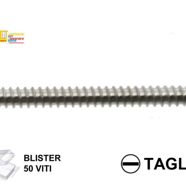 Vite Autofilettante TSP Nichelata a Taglio in Blister da pz.50 mm.3,9x50 | Knipping