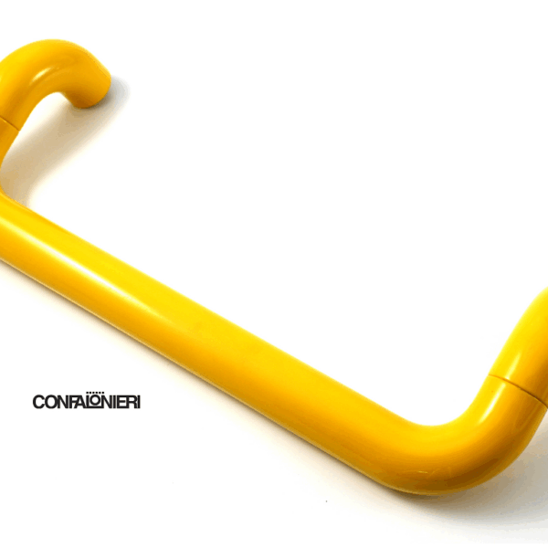 Maniglione Decentrato d.35 Interasse 361 mm.396x95h Pressofuso Nylon Giallo | Confalonieri