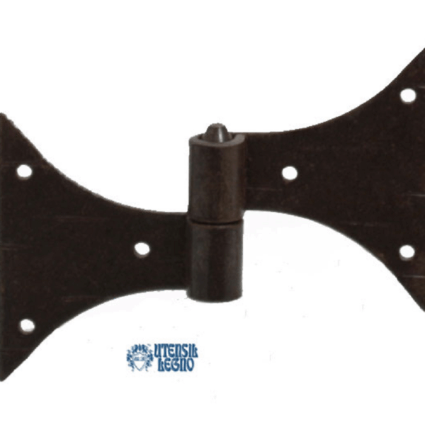 Cerniera Doppa Farfalla Forgiata Ruggine mm.130x70 Sx-Dx | Utensil Legno