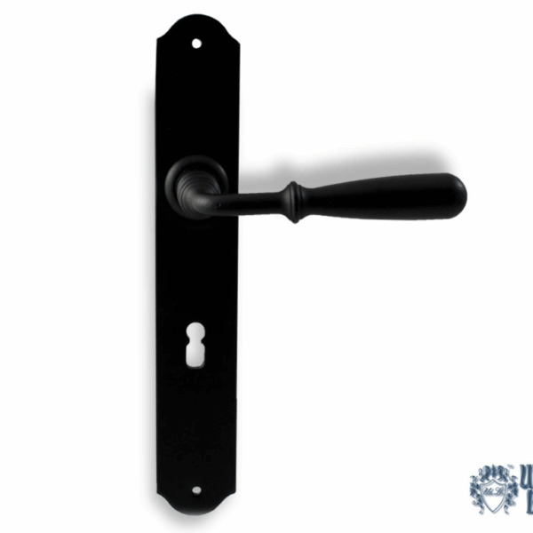 Maniglia FM030 8x90 Placca mm.250x38 Senza Molle Forgiata Nero Italiano | Utensil Legno