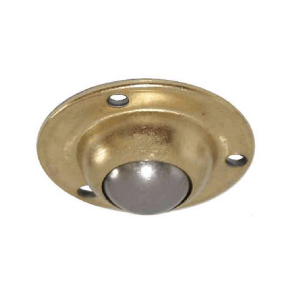 ROTELLA OCCHIO BUE PIASTRA TONDA CON SFERA ACCIAIO DIAMETRO 25-40 mm. OTTONATO prodotto da VULCANIA