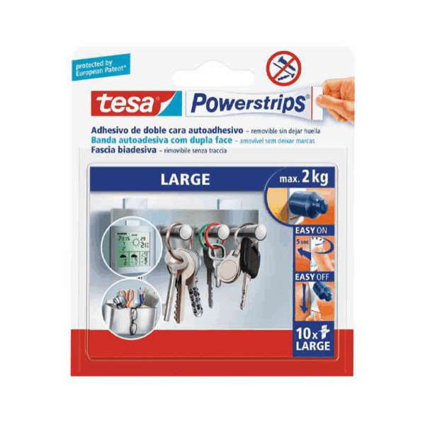 Strisce Biadesive Rimovibile Powerstrips pz.10 | Tesa