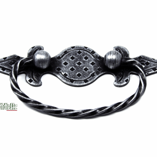 Maniglietta Mobile Fori Esterni Tirolo a Pendolo mm.115x55h Fe Silver   D40   Didieffe