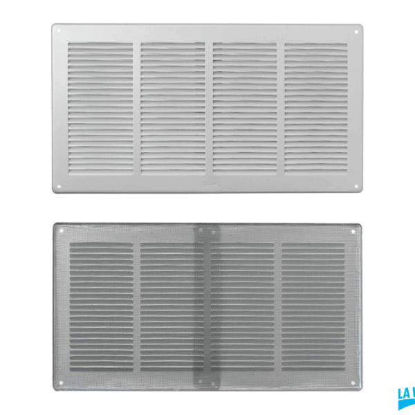 Griglia Rettangolare+Rete Lamiera Zincata mm.440x240  | La Ventilazione