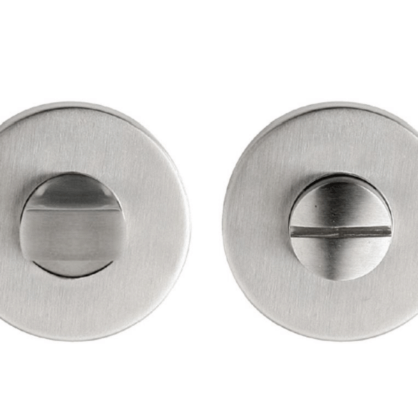 Nottolino WC Q6 Rosetta Tonda d.52x10h AISI304 Inox Satinato | Fimet Maniglie