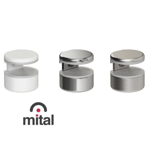 Reggimensola RM08 mm.30x26x328 Spessore Vetro 6-10mm varie finiture | Mital