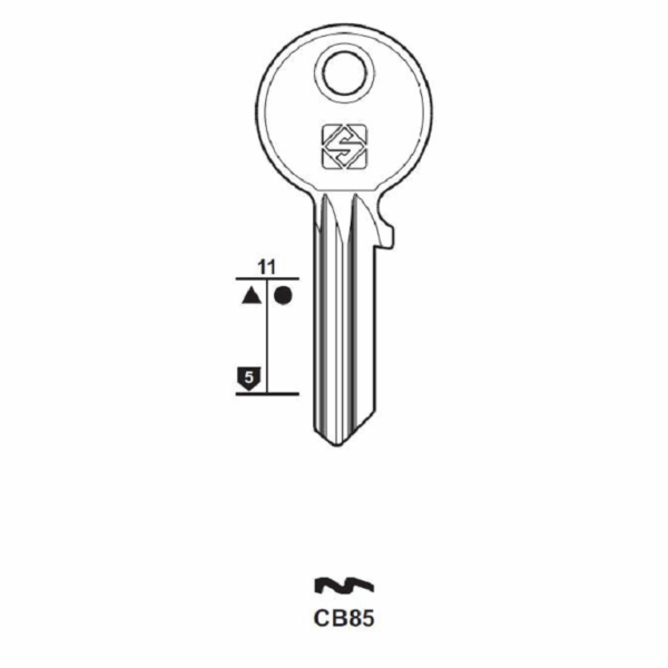 Chiave Grezza Serrature-Cilindro Corbin Cb85 | Silca