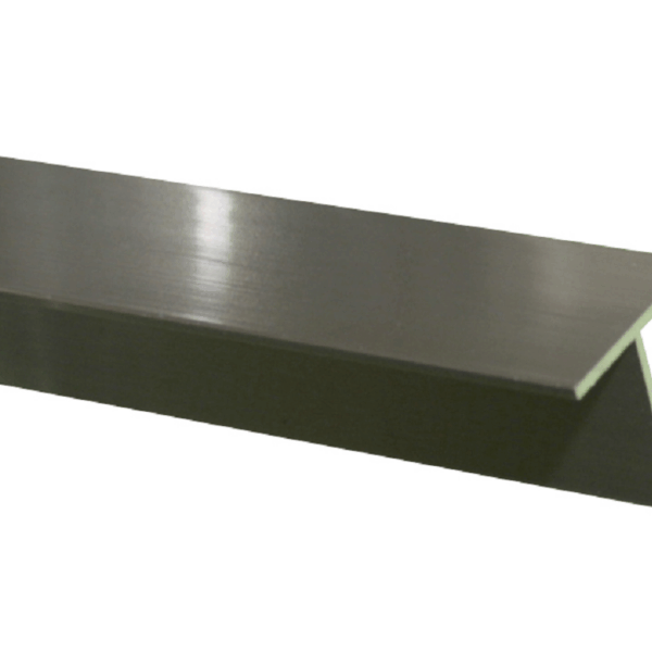 Profilo T cm.200 Alluminio Finitura Effetto Acciaio Lucido mm.20x20x1 | AL.GO