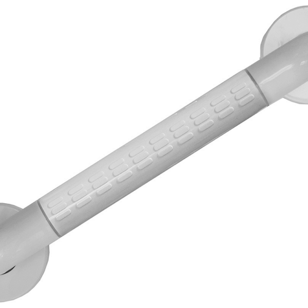 Maniglione Lineare Rigato Medicale Ausilio Disabili Anziani Ø35 Pvc Bianco mm.600  Caldorosso
