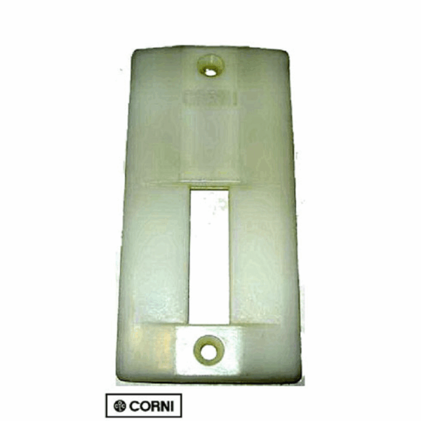 Incontro Serratura Infilare Metallo Fasce Nylon Bianco mm.100x47x5h  Corni
