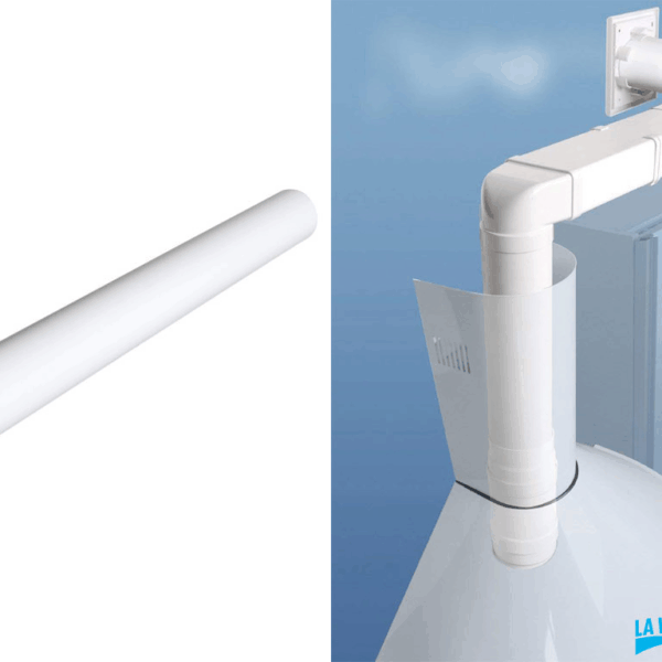 Tubo Tondo Aerazione Pvc Bianco d.100 Mtl.1  | La Ventilazione