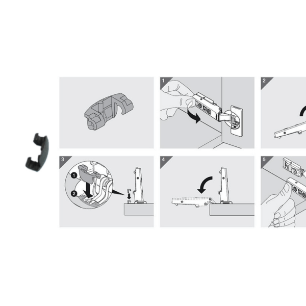 Limitatore angolo di apertura per cerniera Clip Top 110° per Angolo 86° Plastica Nero | Blum