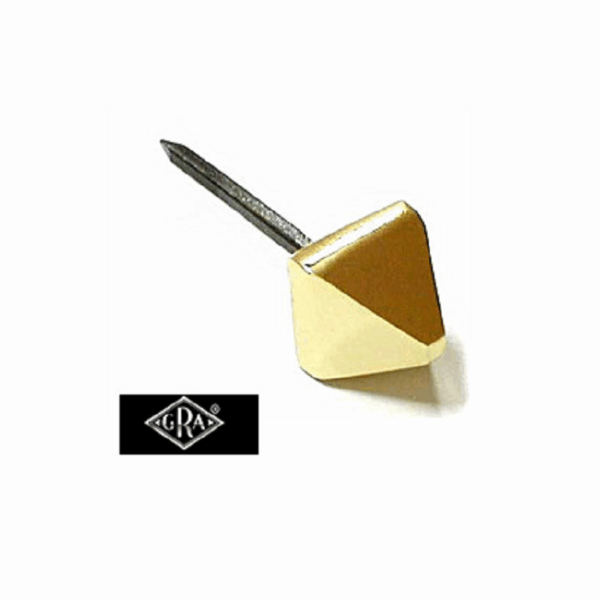 CHIODO QUADRO PIRAMIDE ROMANO DA 20x20/25x25 mm. OLV (Ottone Lucido Verniciato) prodotta da GRA RIVADOSSI