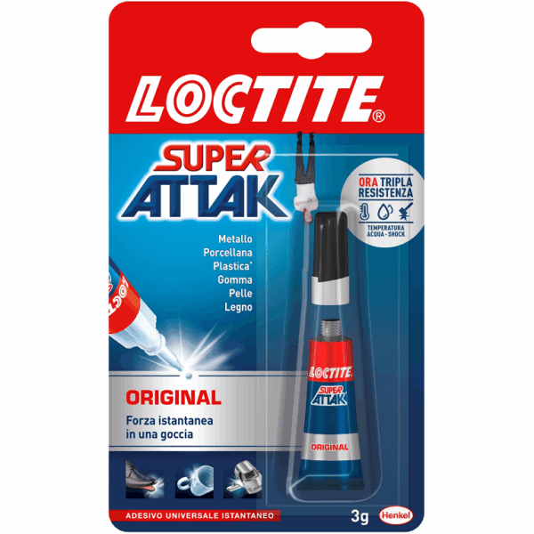 LOCTITE SUPER-ATTAK ADESIVO UNIVERSALE 3/5/5,5/20 gr.
