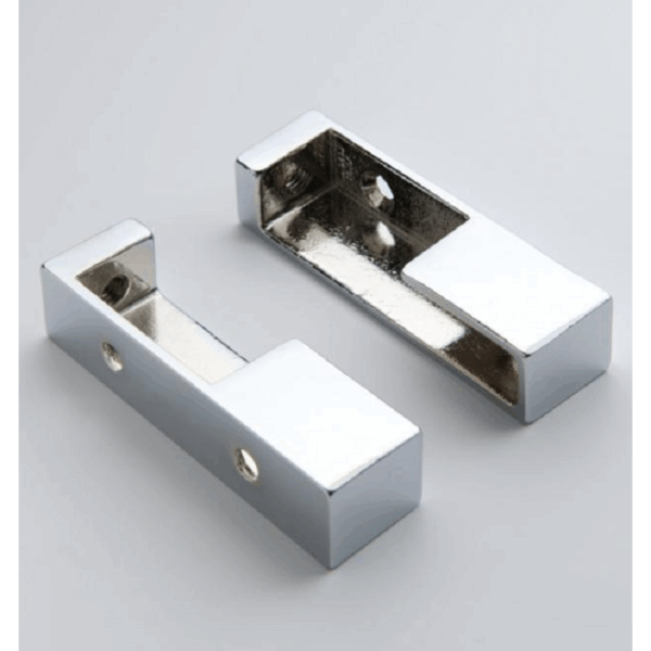 Reggitubo Laterale Zama per Tubo Rettangolare d.25x10 Dx-Sx pz.2 Cromato