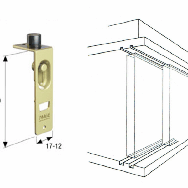 Catenaccio Incasso con Rullo Tropicalizzato d.6 mm.12x50h   Omge