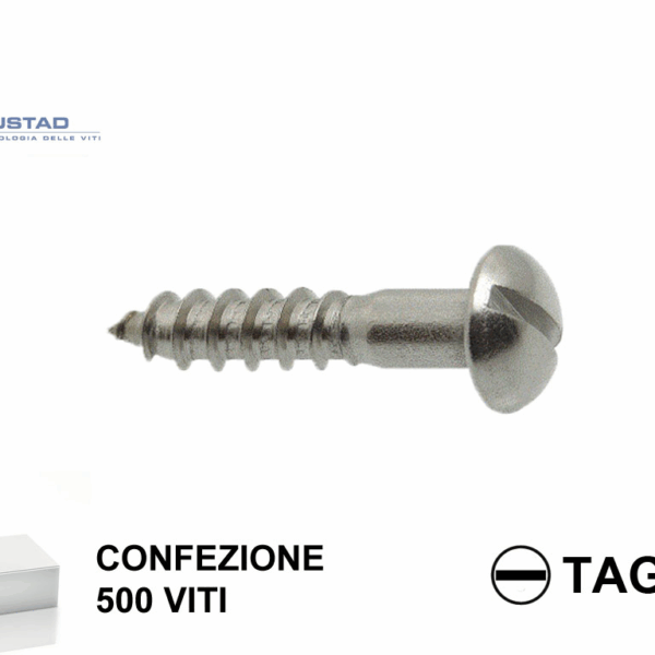Vite Legno Tb Taglio Din 96 Nickel pz.500 mm.2,0x12 | Mustad