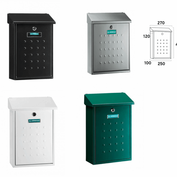 Cassetta Postale Rivista A4 modello Premium con Tetto mm.270x120x400h varie finiture  Arregui