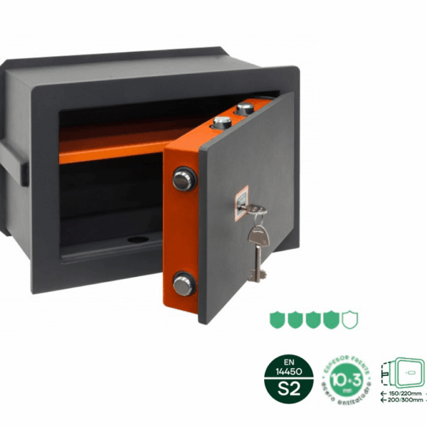 Cassaforte da Murare Modello Plus C Meccanica Spessore mm.10+3 con 2 Catenacci mm.A270xL385xP200/300  Arregui