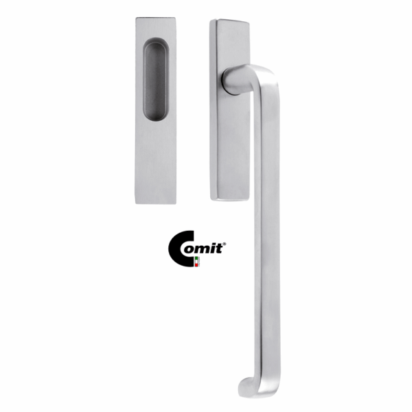 Maniglia per Alzante Scorrevole modello ALZ003+Maniglia Incasso Cieca 2B-Cromo Satinato | Comit