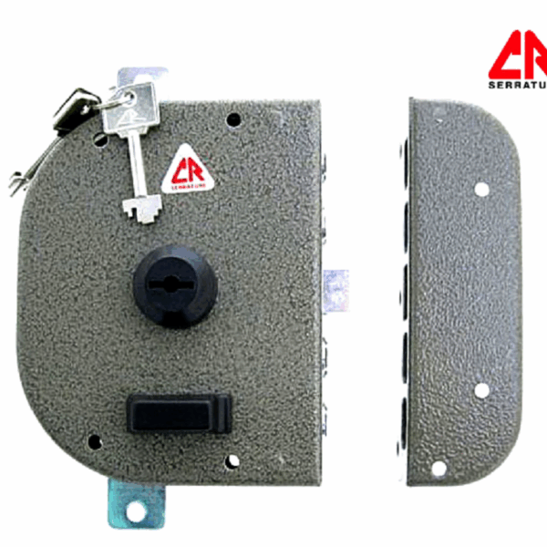 Serratura Applicare Triplice Pompa Con Scrocco DX | DOM-CR
