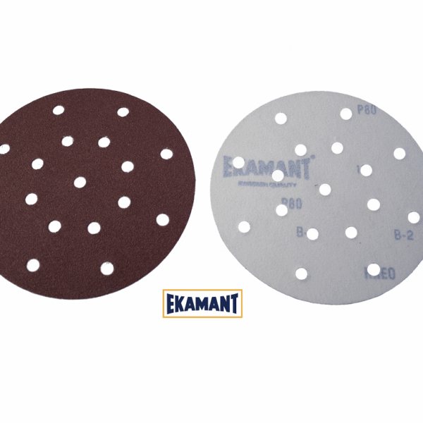 DISCO VELCRATO 17 FORI F40 mm.152x152 RKEOV CARTA PESANTE pz.100 Grana P040-P180 prodotto da  EKAMANT