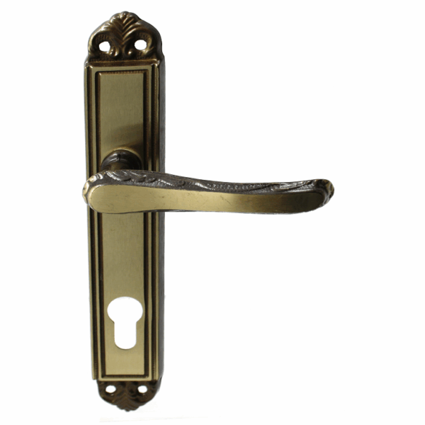 Maniglia Roberta 8x85 Yale Placca mm.235x40 Fume'   Nestori