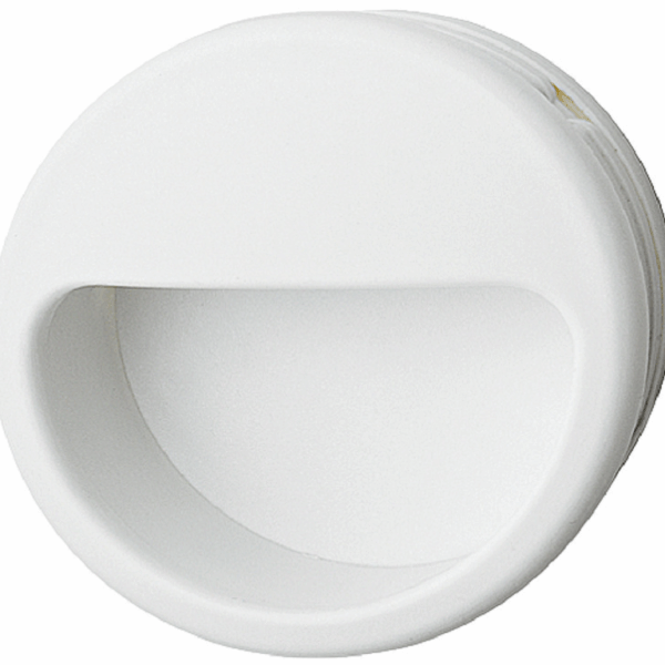 Maniglia Incasso con Bordo di Presa Cieca d.55/50 Plastica Bianco   Hafele