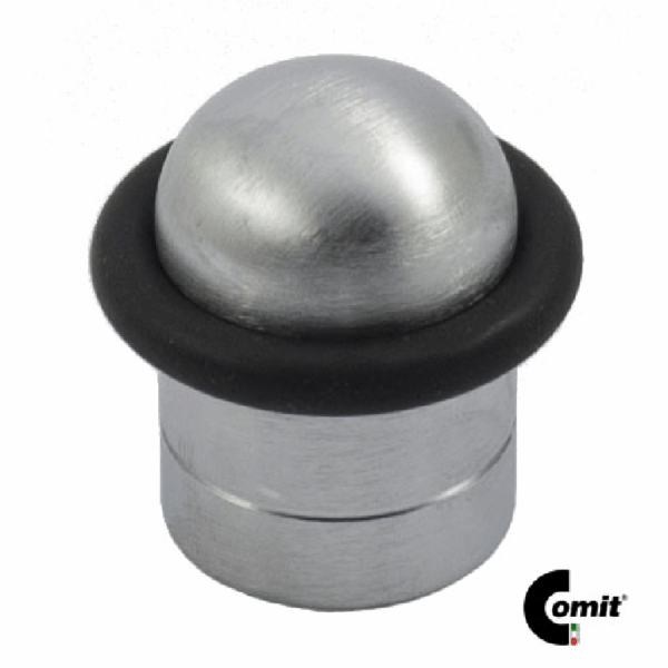 Fermaporta a Pavimento d.25x35h 2B - Cromo Satinato | Comit