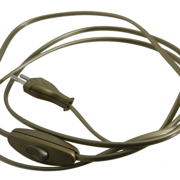Cavo Cablaggio con Spina+Interruttore cm.50+100 Oro  Lampo