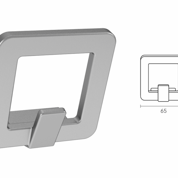 Portabito per Appenderia da Parete modello 1405 mm.65x64h Cromo Satinato | Mital