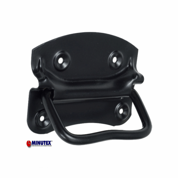 Maniglietta Fori Esterni Baule Snodata mm.110x75 Nero  Minutex