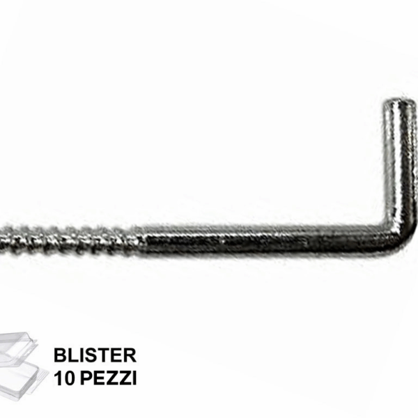 Rampino a Vite Legno Zincato in Blister varie misure