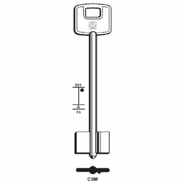 Chiave Grezza Doppia Mappa Corta Cisa Csm |  Silca